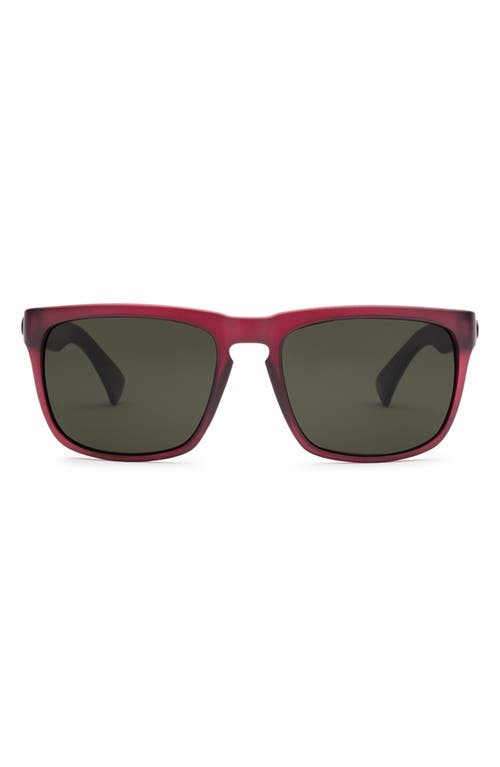 Electric x Jason Momoa Knoxville XL Polarized Keyhole Sunglasses in Matte Boars Blood/Grey Polar