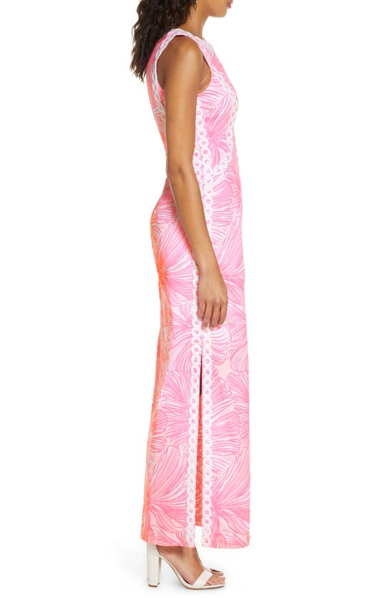 lilly pulitzer daise stretch maxi dress Lilly Pulitzerr Daise Stretch Maxi Dress In Prosecco Pink Fronds Place