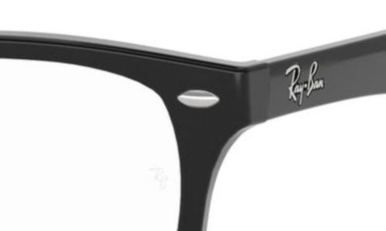 Shop Ray Ban Ray-ban 53mm Square Optical Glasses In Black Red