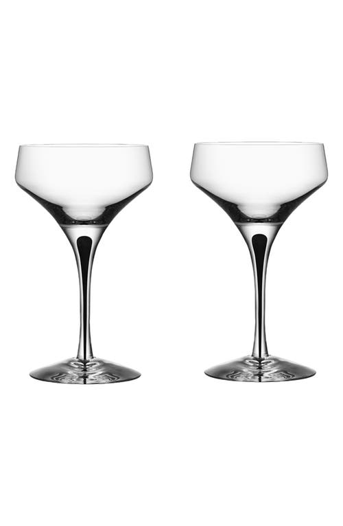 Orrefors Set of 2 Metropol Coupe Glasses in Clear at Nordstrom