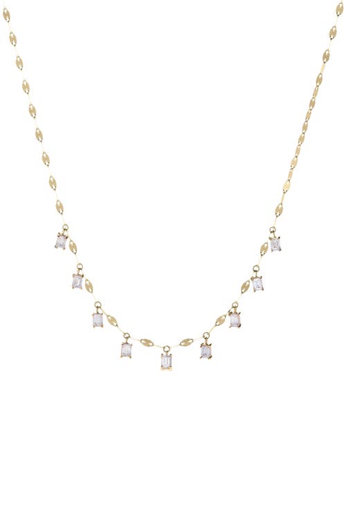 Lana Solo Emerald Diamond Charm Necklace in Yellow Gold at Nordstrom, Size 16