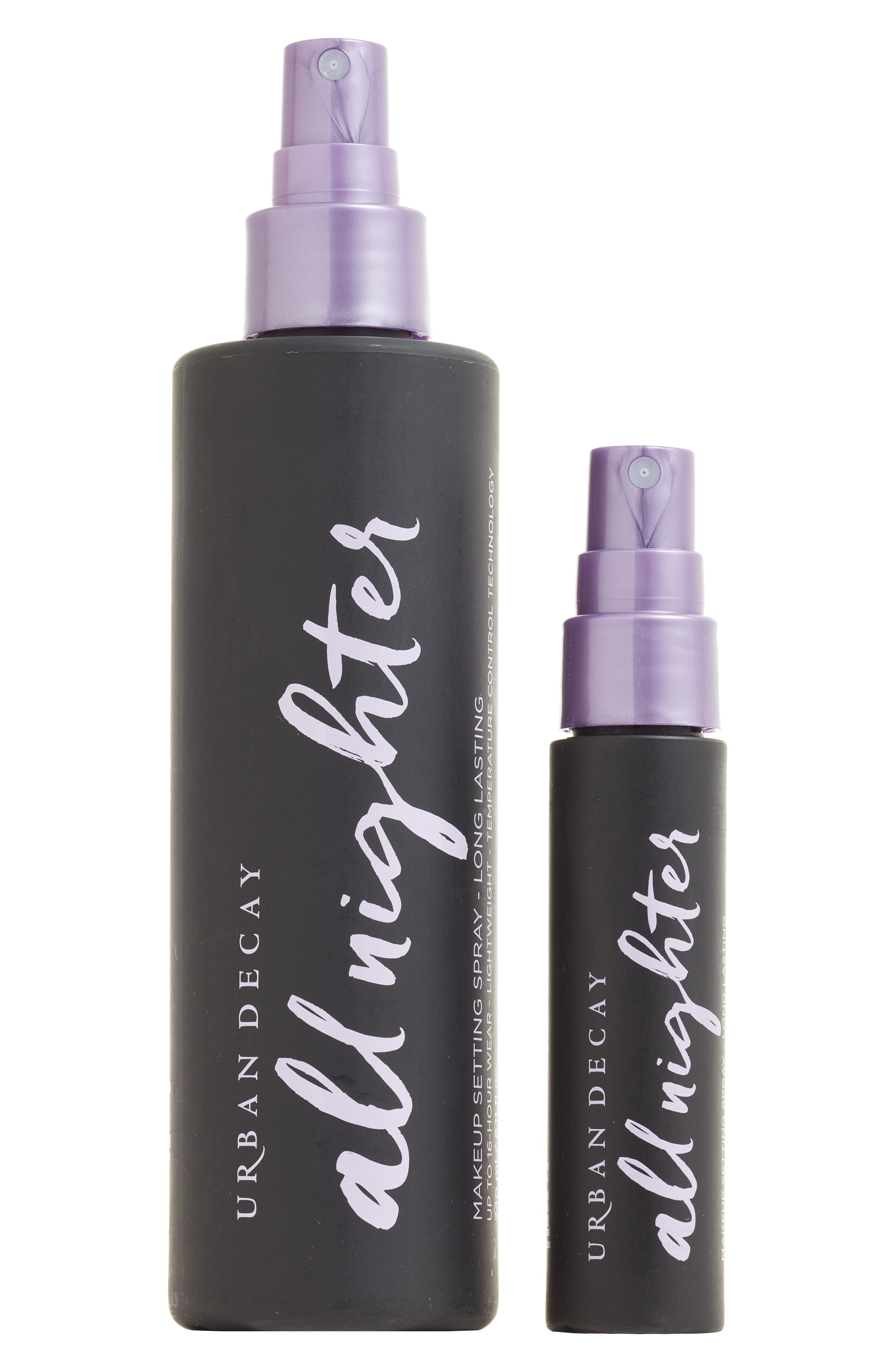URBAN DECAY All Nighter Long Lasting Makeup Setting Spray Duo, Main, color, NO COLOR