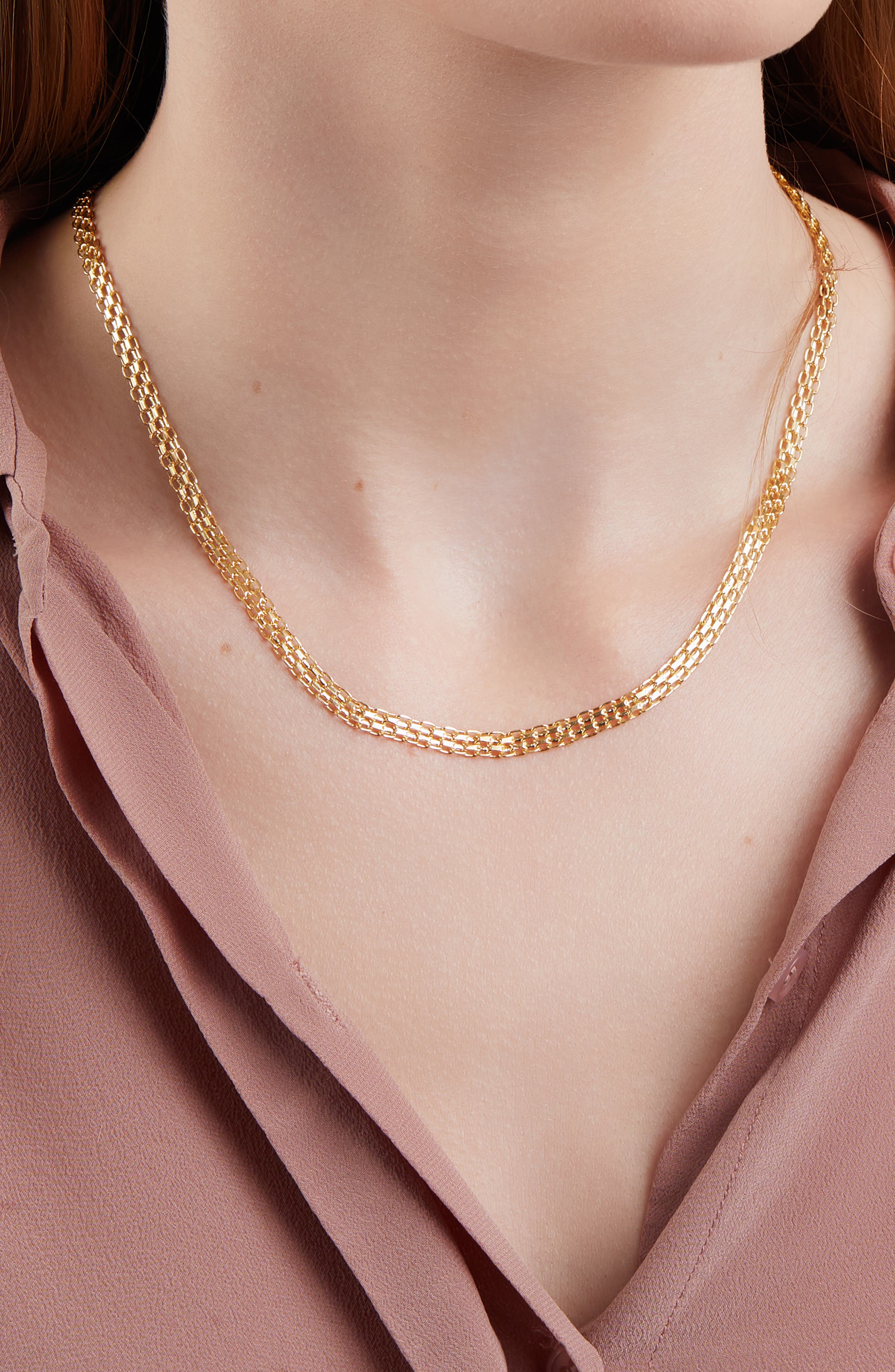 Bony Levy 14K Gold Triple Row Flat 