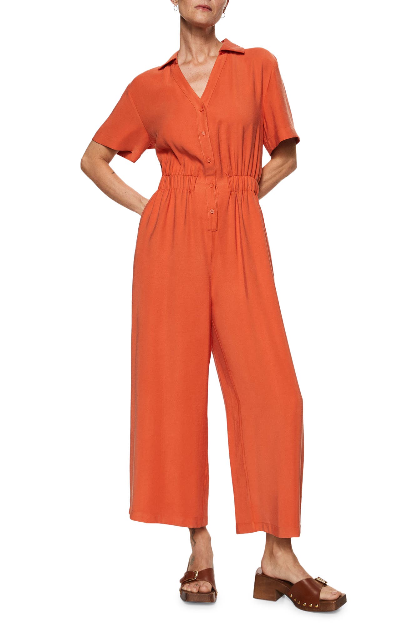 flowy leg jumpsuit