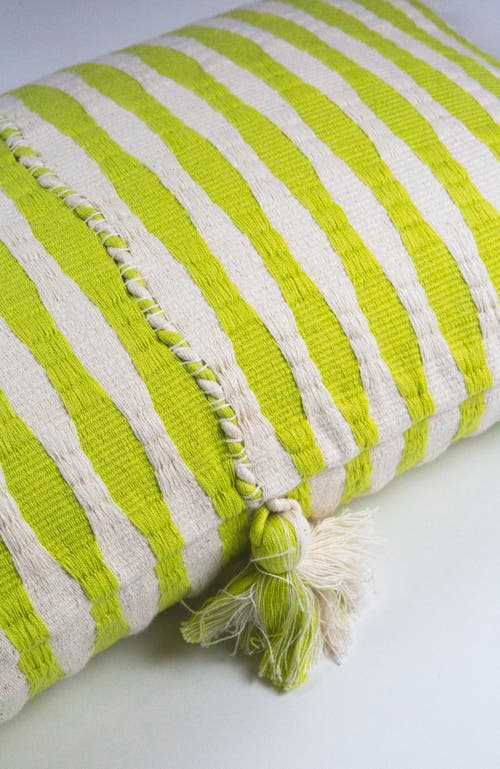 ARCHIVE NEW YORK ARCHIVE NEW YORK ANTIGUA CLASSIC STRIPED HANDWOVEN COTTON THROW PILLOW