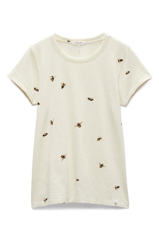 Shop Rag & Bone Allover Bumblebee T-shirt In Ivory Multi