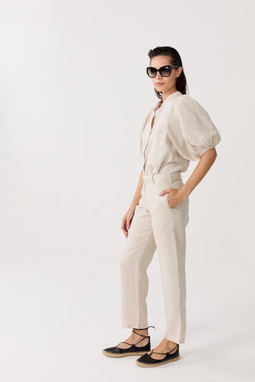 Lanhtropy Bubble Linen Shirt In Natural