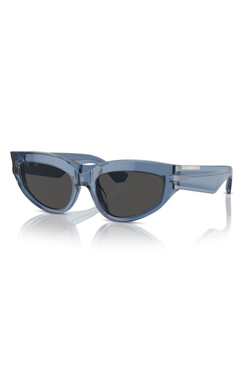 Shop Burberry 55mm Cat Eye Sunglasses In Blue