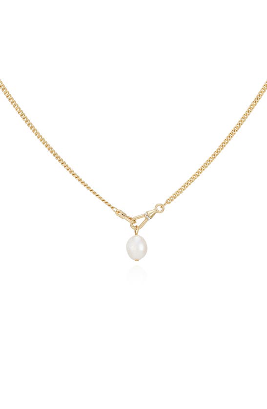 Vince Camuto Freshwater Pearl Pendant Necklace In Goldtone