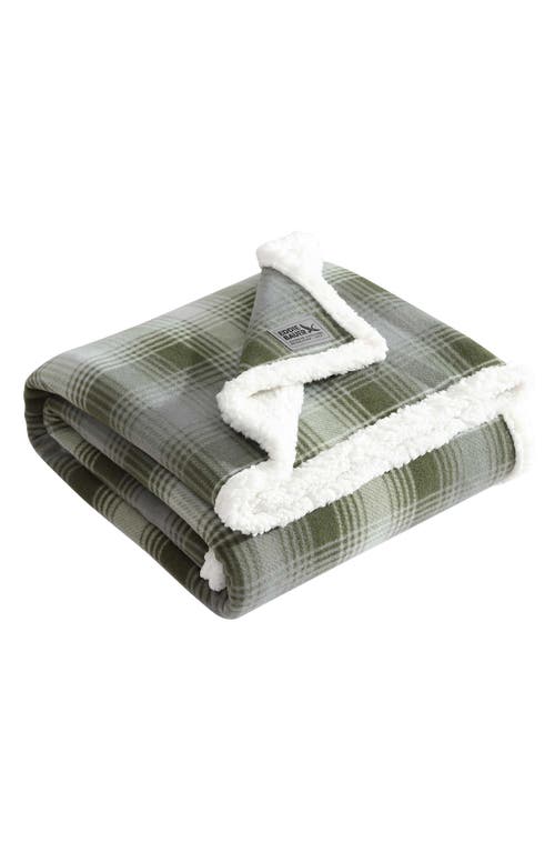 Eddie Bauer Nordic Plaid Throw Blanket In Dark Green