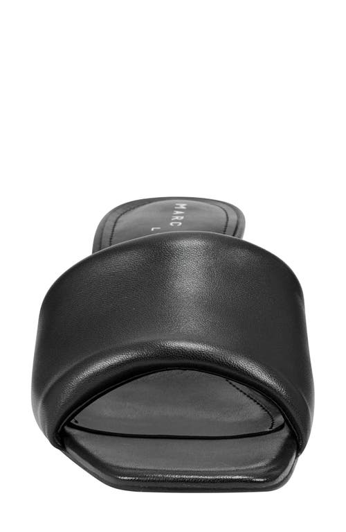 Marc Fisher Ltd Padded Leather Mule Sandals In Black