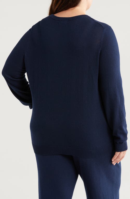 Shop Caslonr Caslon(r) Crewneck Cotton & Cashmere Sweater In Navy Night