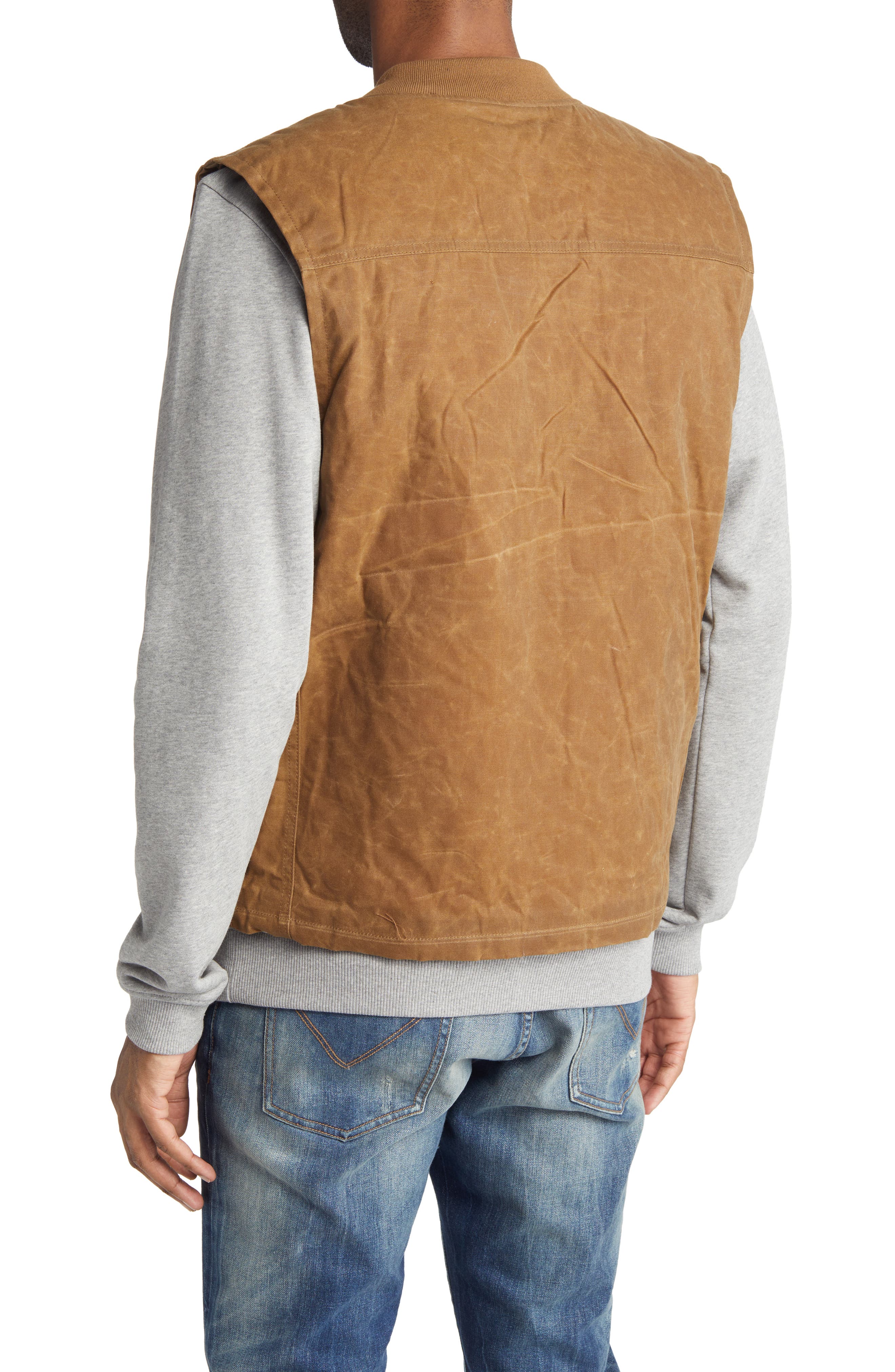 Schott NYC Water Resistant Waxed Cotton Hunting Vest Nordstrom