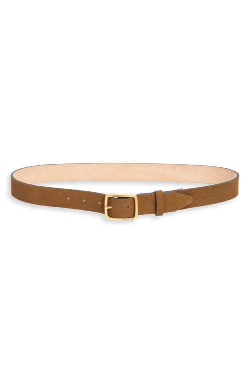 Rag & Bone Women's Boyfriend Belt In Khaki Olive Suede