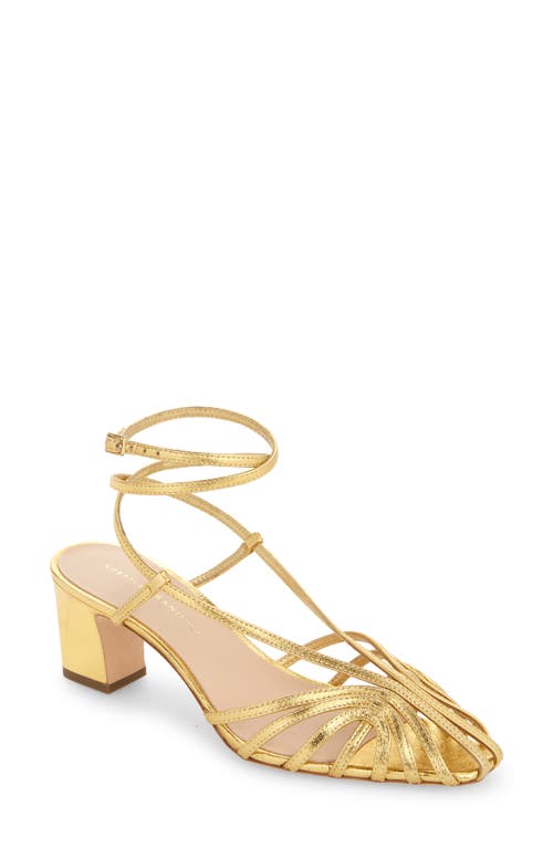 Loeffler Randall Livvy Ankle Strap Sandal Gold at Nordstrom,