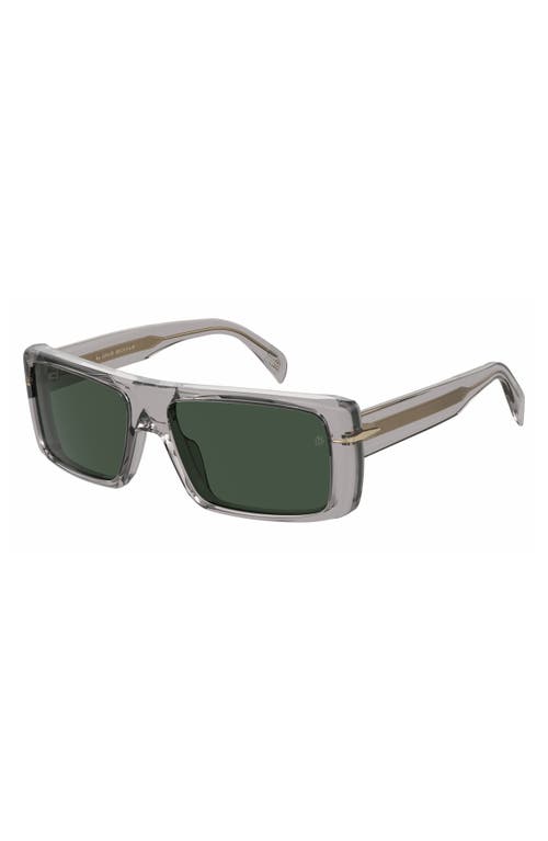 David Beckham Eyewear David Beckham 58mm Rectangular Sunglasses in Grey /Green