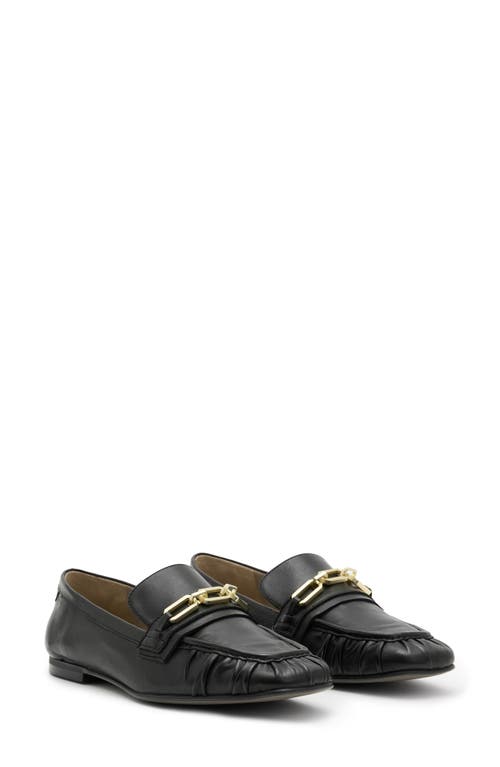 AllSaints Sapphire Chain Loafer Black at Nordstrom,