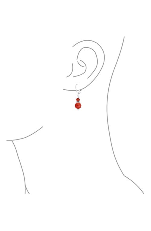 Bling Jewelry Resin Drop Earrings In Red