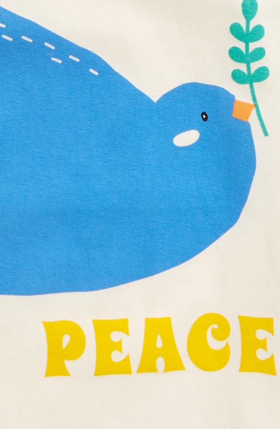 Shop Rock Your Baby Kids' Peace Dove Graphic Tank Top In Cream