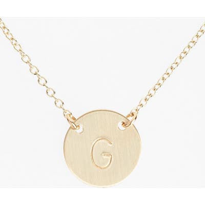 Nashelle 14K-Gold Fill Anchored Initial Disc Necklace