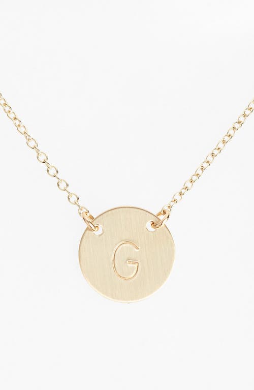 14k-Gold Fill Anchored Initial Disc Necklace in 14K Gold Fill G