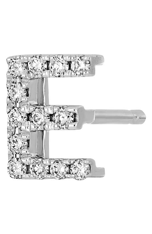 Bony Levy Single Initial Earring In White Gold/e