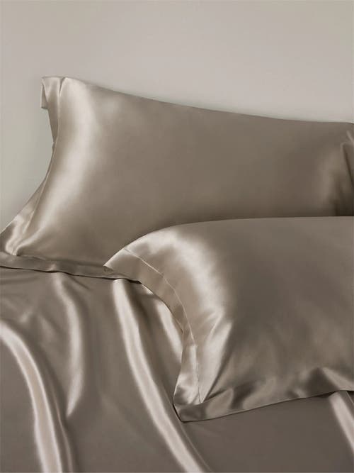 Lilysilk Pure Mulberry Silk Oxford Envelope Luxury Pillowcase In Grey