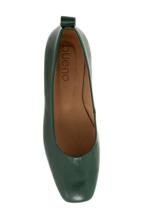 Shop Bueno Elizabeth Flat In Hunter Green Patent