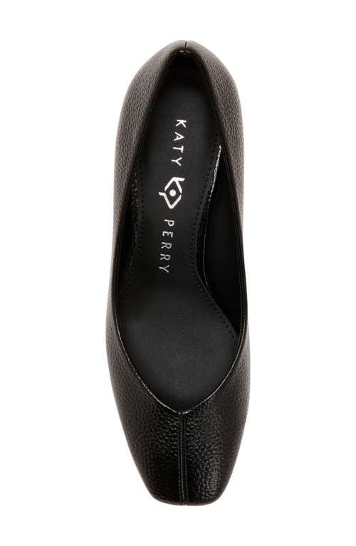 Katy Perry The Laterr Pump Womens Textured Faux Leather Pumps In Black