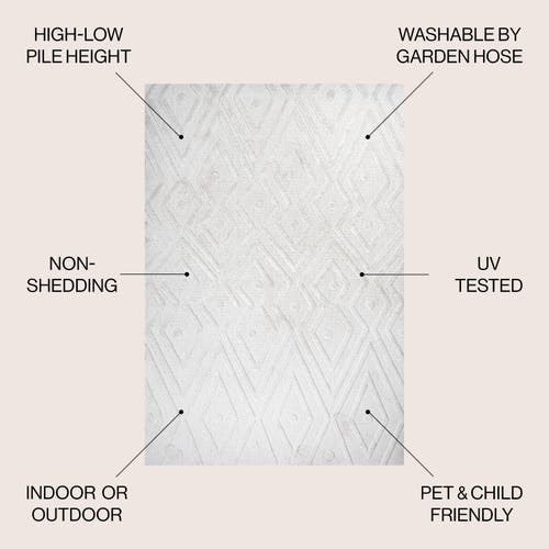 Jonathan Y Balansat Moroccan Diamond Indoor/outdoor Area Rug In Ivory
