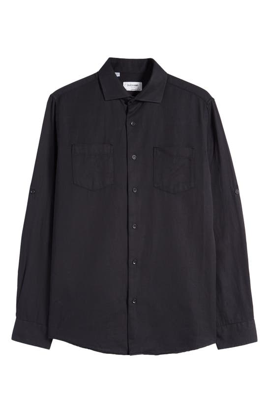Shop Duchamp Tailored Fit Dress Shirt In Black