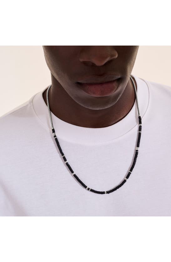 Shop John Hardy Heishi Beaded Necklace In Black