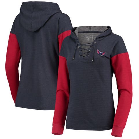 Women's Antigua Red Buffalo Bills Maverick Long Sleeve Henley T-Shirt