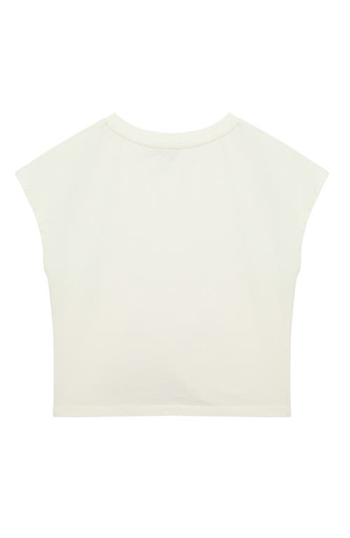 Shop Habitual Kids Kids' Twist Front Cotton T-shirt In Off-white