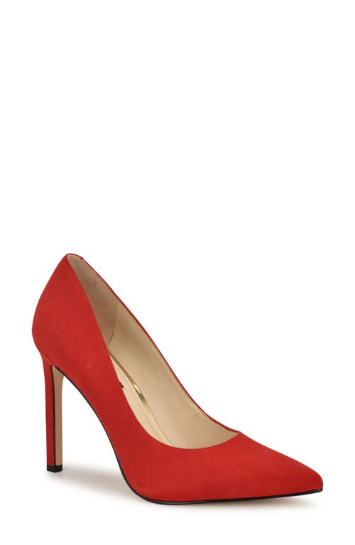 Shop Nine West Tatiana Pointed Toe Pump In Dark Red