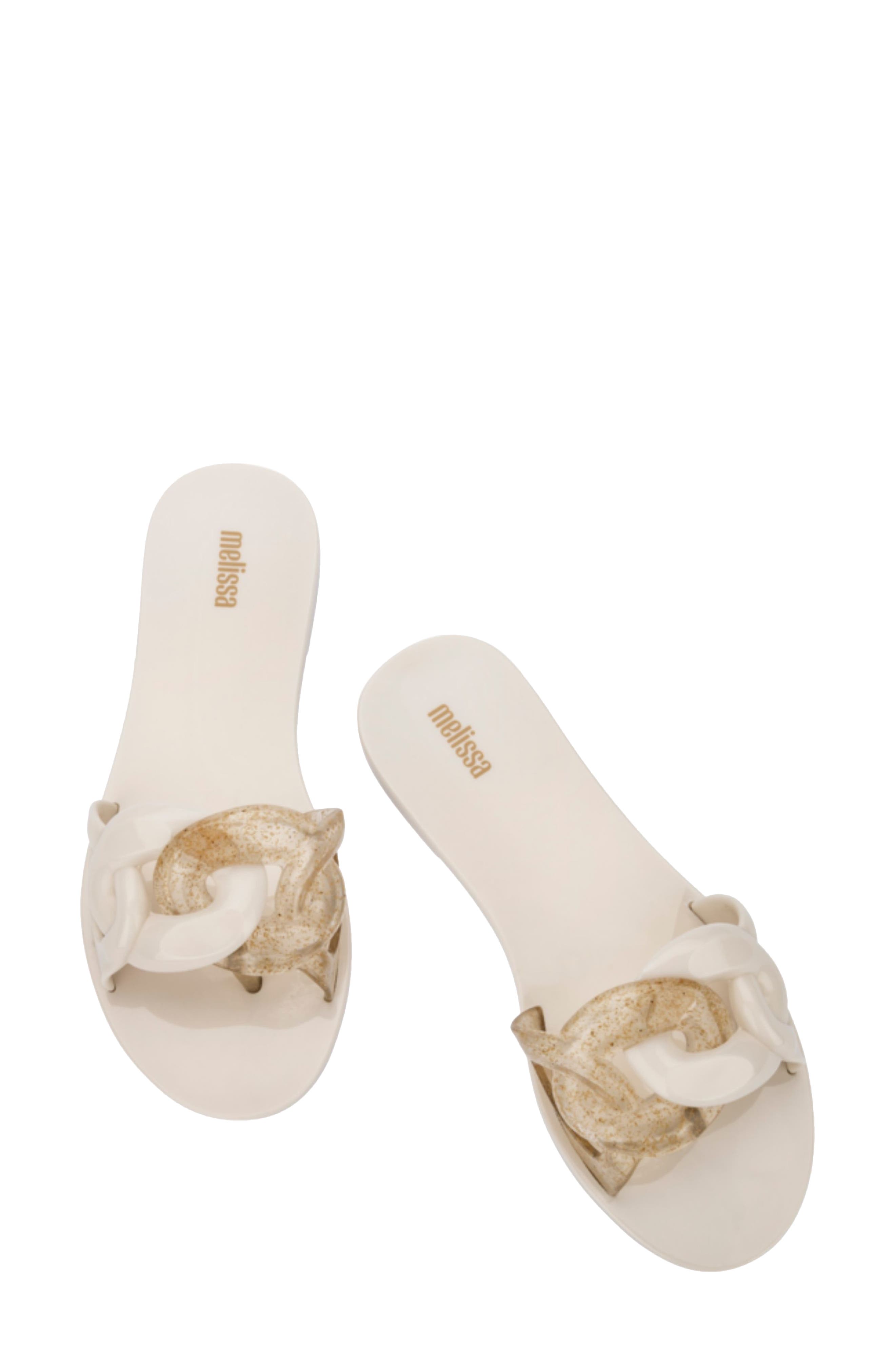 chain jelly sandals