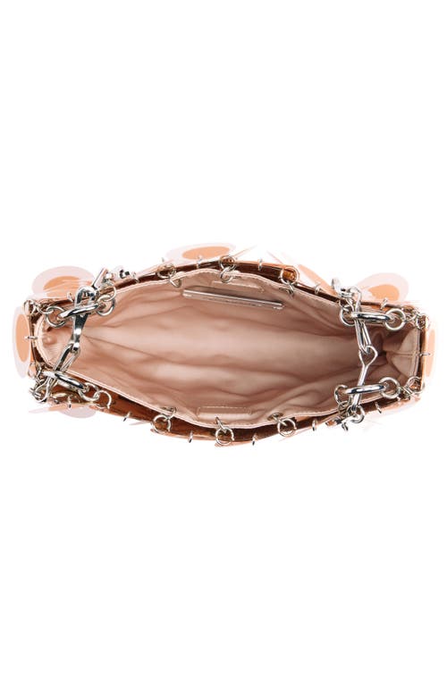 Shop Rabanne Paillette Shoulder Bag In Pink Gold/silver