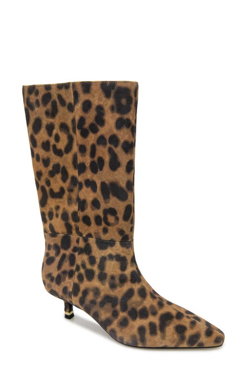 Shop Kenneth Cole Meryl Pointed Toe Boot In Leopard Suede