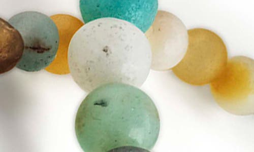 Sterling Forever Stone 2-pack Beaded Stretch Bracelets In Macaron
