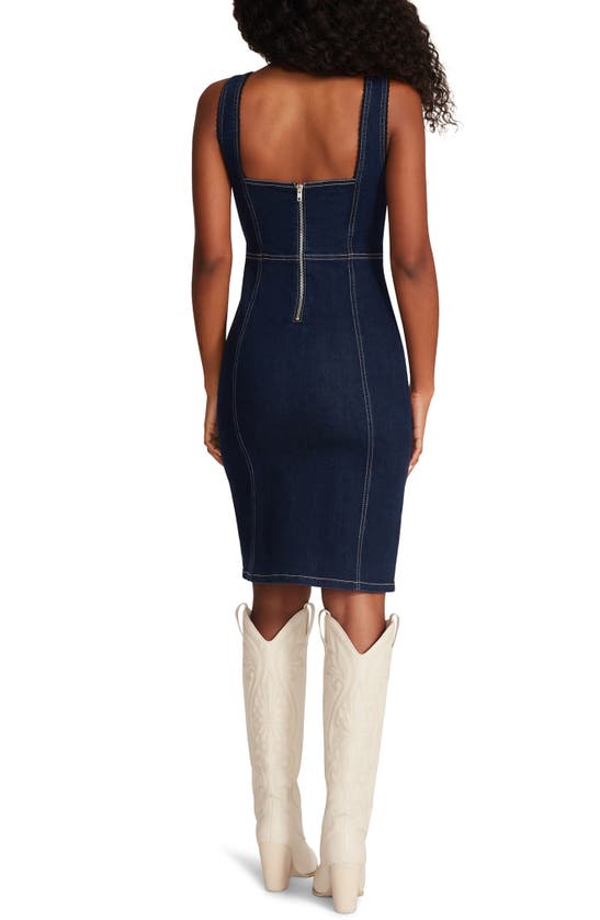 Steve Madden Estrella Bustier Denim Dress In Dark Indigo ModeSens