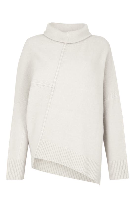 Allsaints Lock Mock Neck Sweater In Chalk White