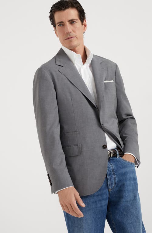 Shop Brunello Cucinelli Deconstructed Blazer In Grey