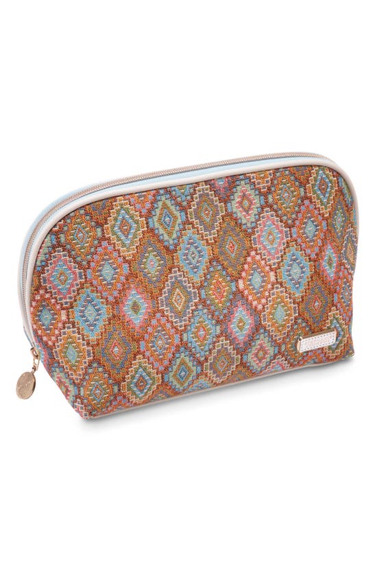 Shop Stephanie Johnson Bodrum Kilim Lola Makeup Bag In Orange Multi