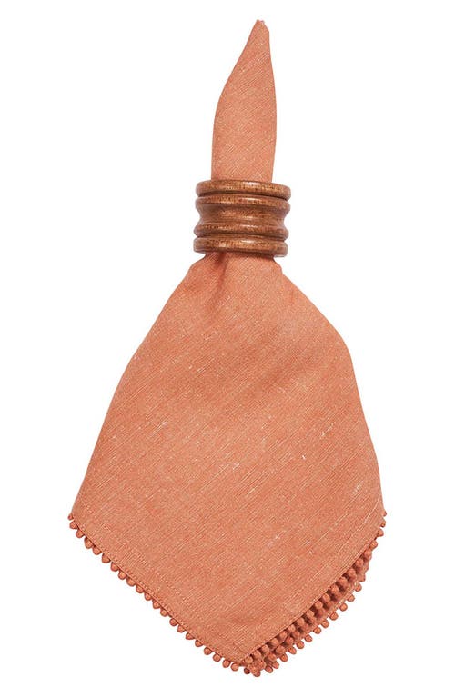 Juliska Berry Trim Blush Napkin, Set Of 4 In Persimmon