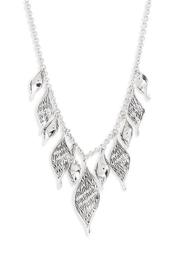 Shop John Hardy Classic Chain Wave Necklace In Silver