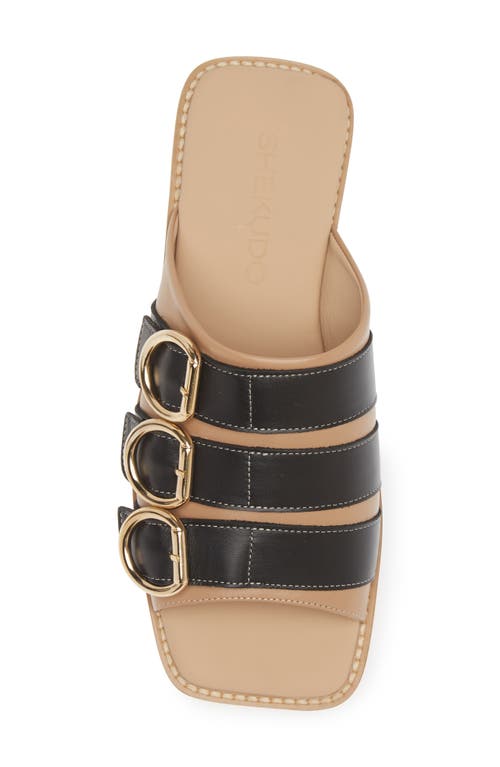 SHEKUDO SHEKUDO SAO BUCKLE SLIDE SANDAL 