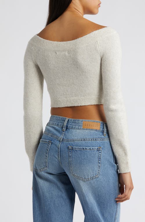 Shop Pacsun Poppy Crop Sweater In Bright White