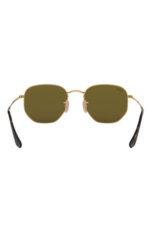 Ray Ban Ray-ban Icons 51mm Sunglasses In Gold/light Blue Flash