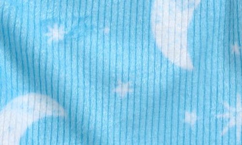 Shop Nordstrom Kids' Fleece Two-piece Pajamas In Blue Creek Moons And Stars