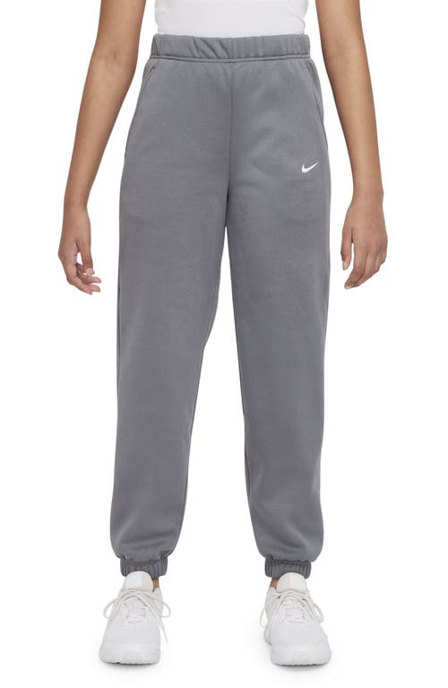 Nike Kids' Therma-fit Sweatpants In Smoke Grey/white